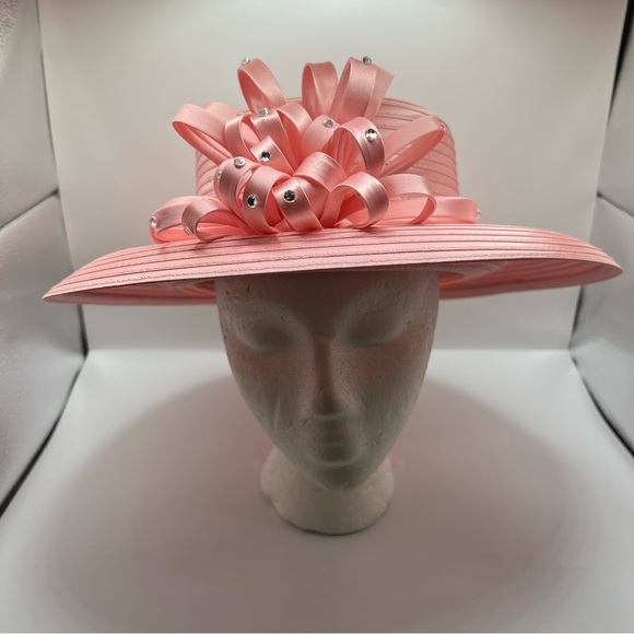 EY Signature Cream Church, Kentucky Hat with Ribbon and Gem Embellishment main image 7